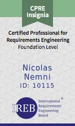 IREB Certified Professional for Requirements Engineering Certificate